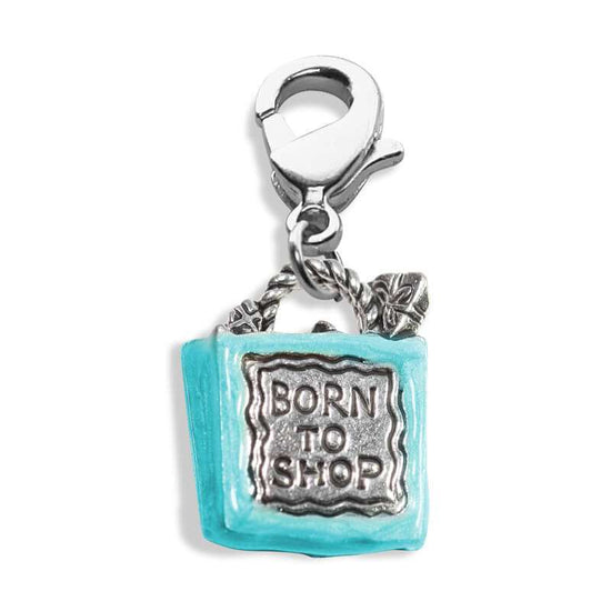Whimsical Gifts | Born to Shop Charm Dangle in Silver Finish | Hobbies & Special Interests | Fashionista Charm Dangle