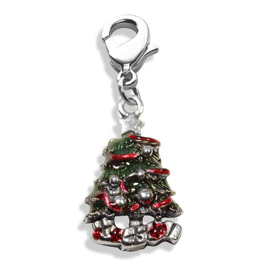 Whimsical Gifts | Christmas Tree Charm Dangle in Silver Finish | Holiday & Seasonal Themed | Christmas Charm Dangle