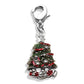 Whimsical Gifts | Christmas Tree Charm Dangle in Silver Finish | Holiday & Seasonal Themed | Christmas Charm Dangle