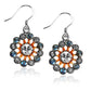 Whimsical Gifts | Astrology Sun with Zodiacs Charm Earrings in Silver Finish | Zodiac & Celestial |  | Jewelry