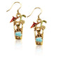 Whimsical Gifts | Cocktail Drink Charm Earrings in Gold Finish | Holiday & Seasonal Themed | Spring & Summer Fun | Jewelry
