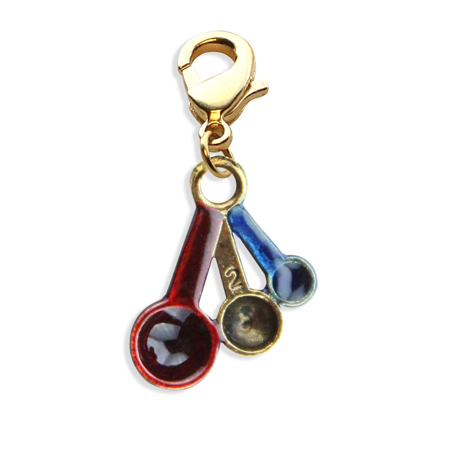 Whimsical Gifts | Measuring Spoons Charm Dangle in Gold Finish | Hobbies & Special Interests | Chef | Cooking | Baking Charm Dangle