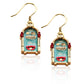 Whimsical Gifts | Jukebox Charm Earrings in Gold Finish | Hobbies & Special Interests | Music | Jewelry
