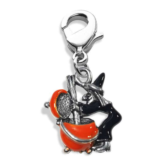Whimsical Gifts | Witch Charm Dangle in Silver Finish | Holiday & Seasonal Themed | Halloween Charm Dangle