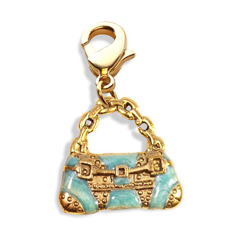Whimsical Gifts | Retro Purse Charm Dangle in Gold Finish | Hobbies & Special Interests | Fashionista Charm Dangle