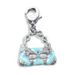 Whimsical Gifts | Retro Purse Charm Dangle in Silver Finish | Hobbies & Special Interests | Fashionista Charm Dangle