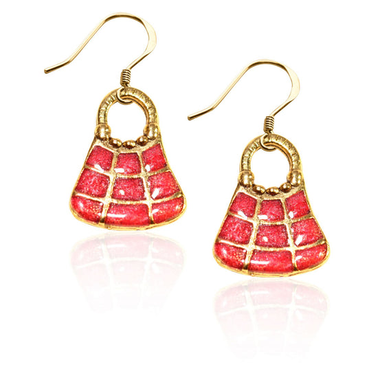 Whimsical Gifts | Tic-Tac-To Purse Charm Earrings in Gold Finish | Hobbies & Special Interests | Fashionista | Jewelry
