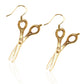 Whimsical Gifts | Scissors Earrings in Gold Finish | Professions Themed | Salon & Spa Professions | Jewelry