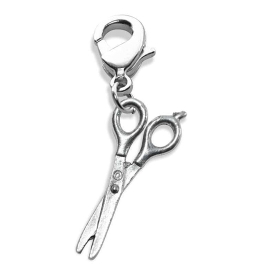 Whimsical Gifts | Scissors Charm Dangle in Silver Finish | Professions Themed | Salon & Spa Professions Charm Dangle