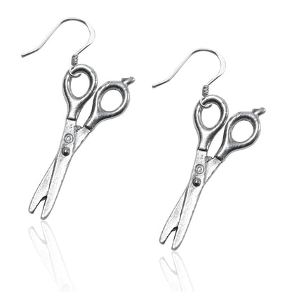 Whimsical Gifts | Scissors Earrings in Silver Finish | Professions Themed | Salon & Spa Professions | Jewelry