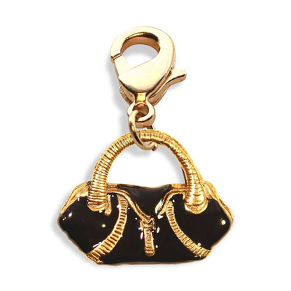 Whimsical Gifts | Flap Purse Charm Dangle in Gold Finish | Hobbies & Special Interests | Fashionista Charm Dangle