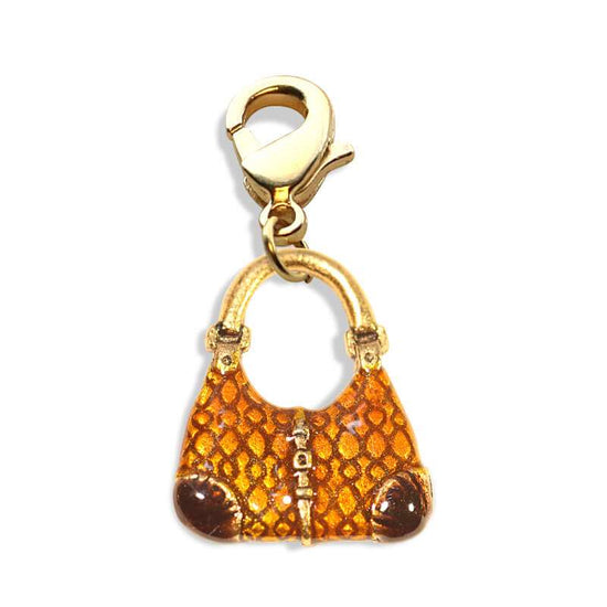 Whimsical Gifts | Reptile Purse Charm Dangle in Gold Finish | Hobbies & Special Interests | Fashionista Charm Dangle