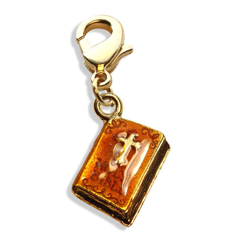 Whimsical Gifts | Holy Bible Charm Dangle in Gold Finish | Religious & Spiritual |  Charm Dangle