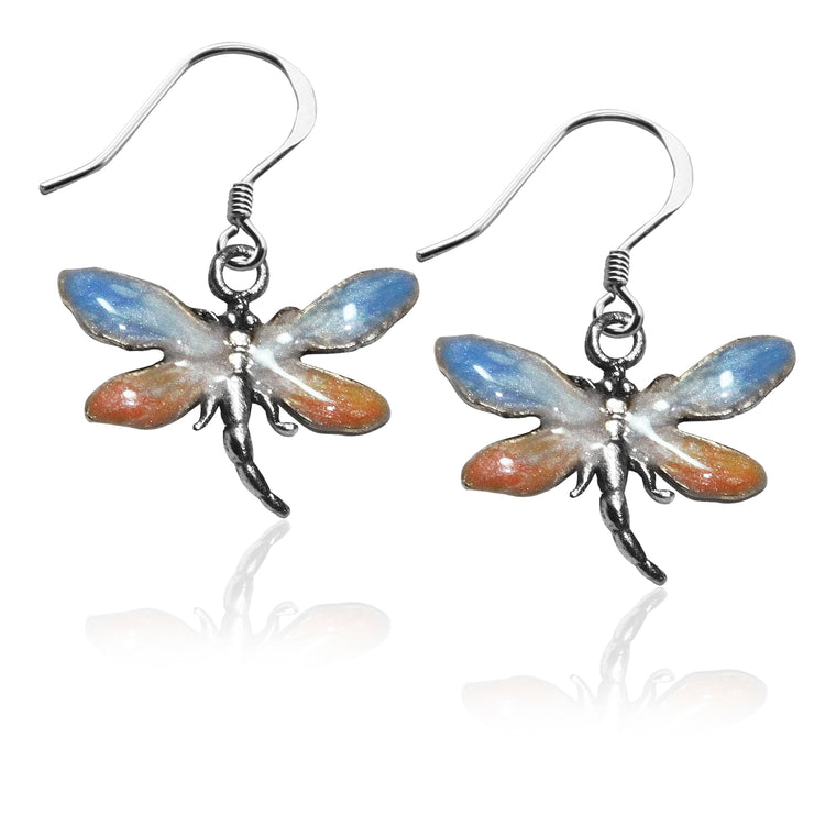 Whimsical Gifts | Dragonfly Charm Earrings in Silver Finish | Animal Lover | Outdoor & Garden | Jewelry
