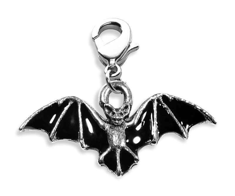 Whimsical Gifts | Bat Charm Dangle in Silver Finish | Holiday & Seasonal Themed | Halloween Charm Dangle