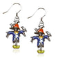 Whimsical Gifts | Halloween Scarecrow Charm Earrings in Silver Finish | Holiday & Seasonal Themed | Halloween | Jewelry