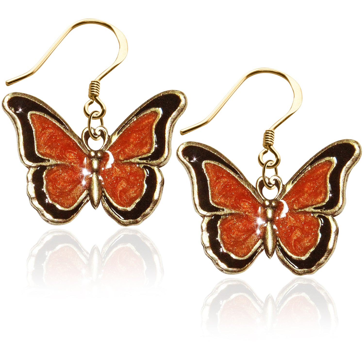 Whimsical Gifts | Butterfly Charm Earrings in Gold Finish | Animal Lover | Outdoor & Garden | Jewelry