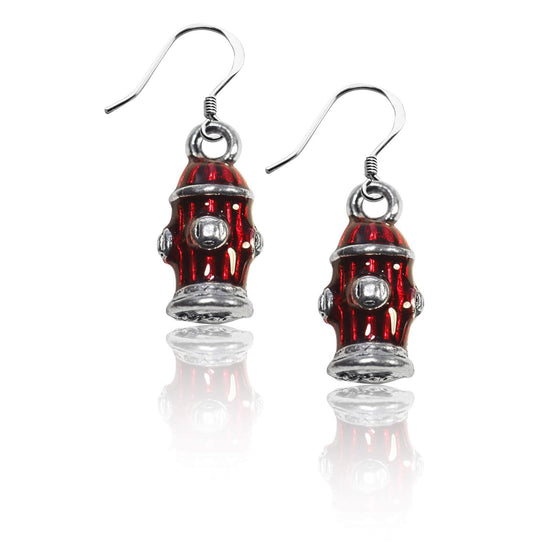 Whimsical Gifts | Fire Hydrant Charm Earrings in Silver Finish | Animal Lover | Dog Lover | Jewelry