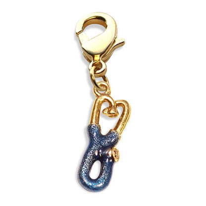Whimsical Gifts | Stethoscope Charm Dangle in Gold Finish | Professions Themed | Dental | Medical | First Responder Charm Dangle