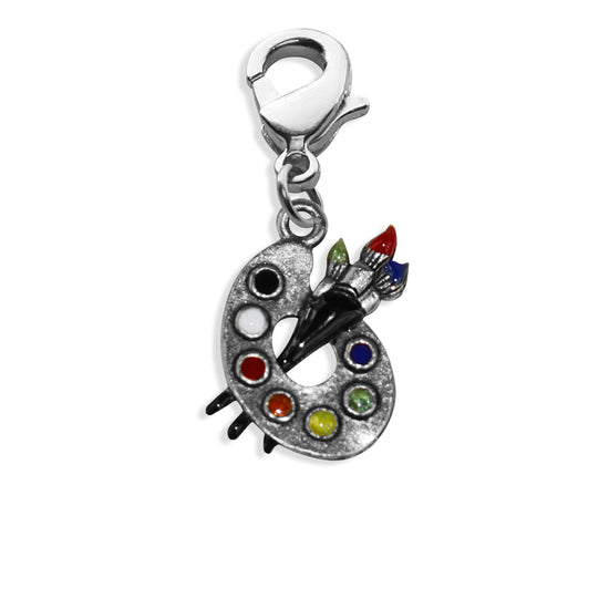 Whimsical Gifts | Artist Palette Charm Dangle in Silver Finish | Artist |  Charm Dangle