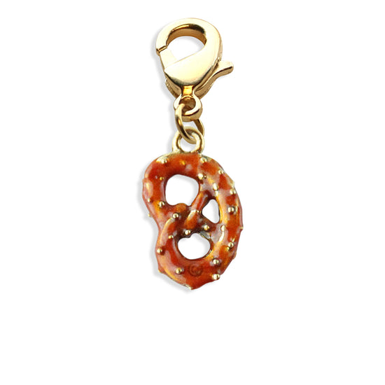 Whimsical Gifts | Pretzel Charm Dangle in Gold Finish | Professions Themed |  Charm Dangle