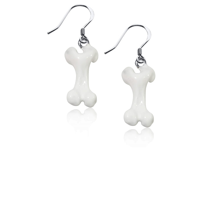 Whimsical Gifts | Dog Bone Charm Earrings in Silver Finish | Animal Lover | Dog Lover | Jewelry