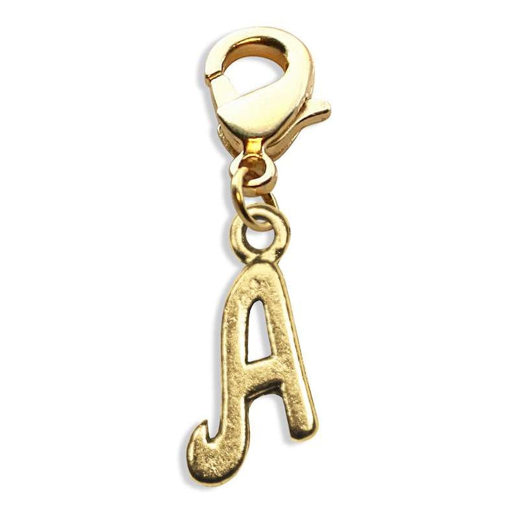 Whimsical Gifts | A Letter Charm | Antique Gold | Lobster Claw | Jewelry Accessory
