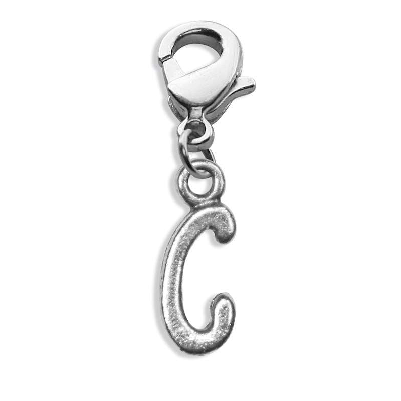 Whimsical Gifts | C Letter Charm | Antique Silver | Lobster Claw | Jewelry Accessory