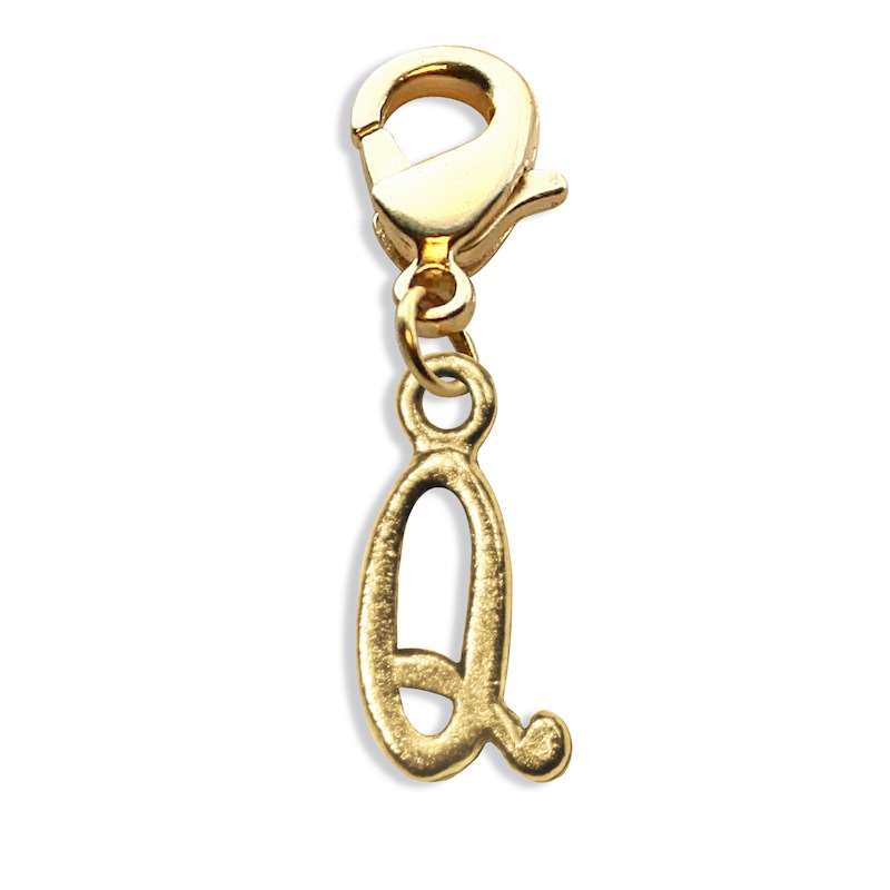 Whimsical Gifts | Q Letter Charm | Antique Gold | Lobster Claw | Jewelry Accessory