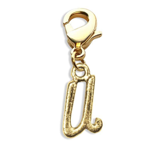 Whimsical Gifts | U Letter Charm | Antique Gold | Lobster Claw | Jewelry Accessory