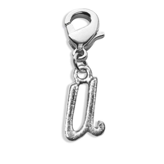 Whimsical Gifts | U Letter Charm | Antique Silver | Lobster Claw | Jewelry Accessory