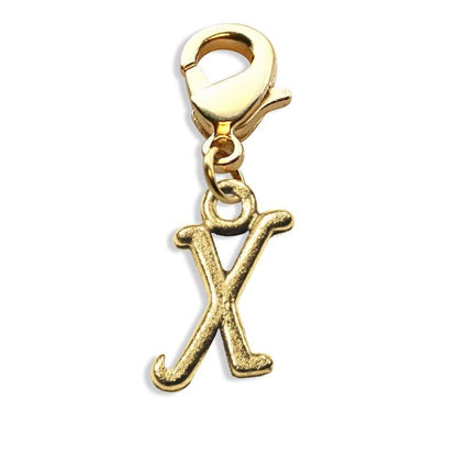 Whimsical Gifts | X Letter Charm | Antique Gold | Lobster Claw | Jewelry Accessory