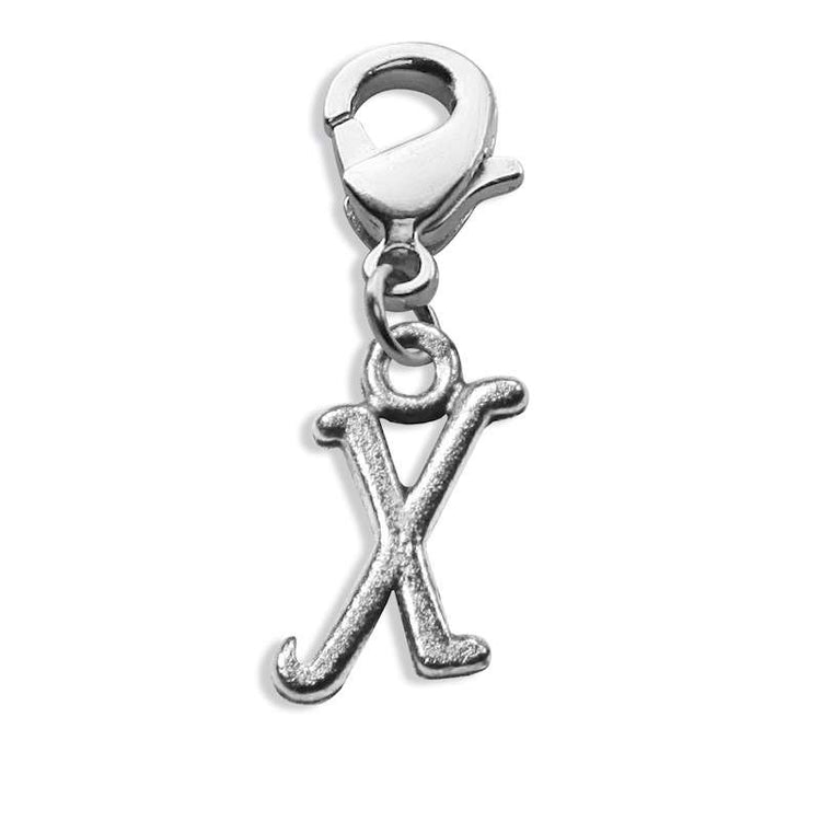 Whimsical Gifts | X Letter Charm | Antique Silver | Lobster Claw | Jewelry Accessory