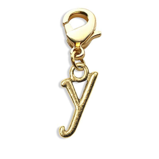 Whimsical Gifts | Y Letter Charm | Antique Gold | Lobster Claw | Jewelry Accessory