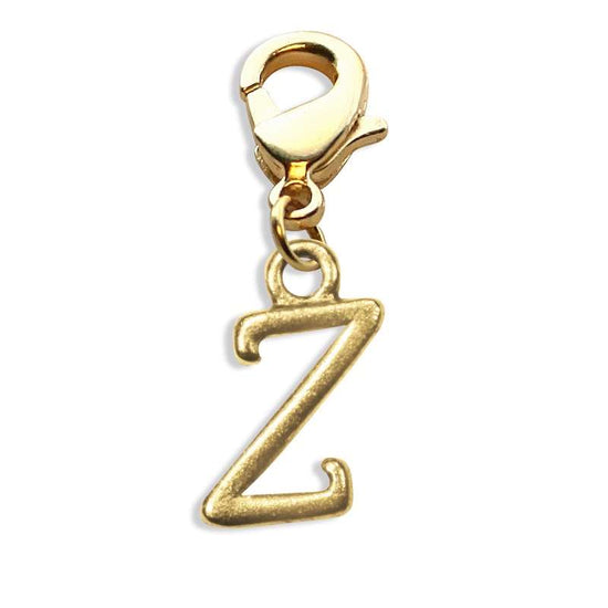 Whimsical Gifts | Z Letter Charm | Antique Gold | Lobster Claw | Jewelry Accessory