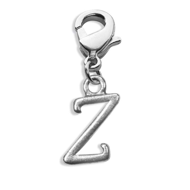 Whimsical Gifts | Z Letter Charm | Antique Silver | Lobster Claw | Jewelry Accessory