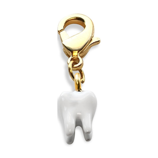 Whimsical Gifts | Tooth Charm Dangle in Gold Finish | Professions Themed | Dental | Medical | First Responder Charm Dangle