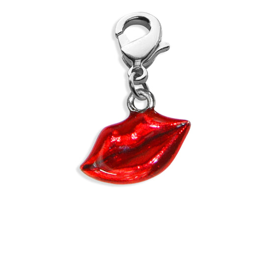 Whimsical Gifts | Lips Charm Dangle in Silver Finish | Holiday & Seasonal Themed | Valentine&
