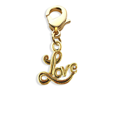 Whimsical Gifts | Love Charm Dangle in Gold Finish | Holiday & Seasonal Themed | Valentine&
