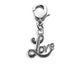 Whimsical Gifts | Love Charm Dangle in Silver Finish | Holiday & Seasonal Themed | Valentine&